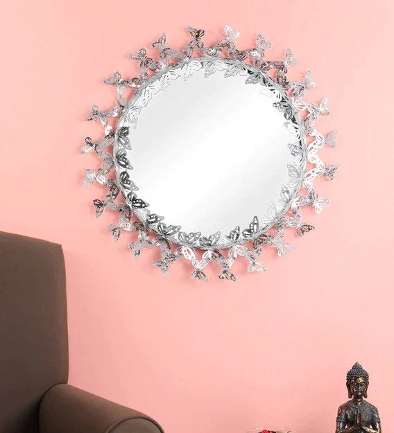 Silver Cornet butterfly mirror 1